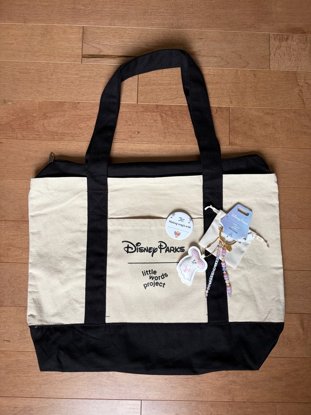New Limited Edition Little Words Project Disney Just A Ghoul Bag Charm Tote Bag
